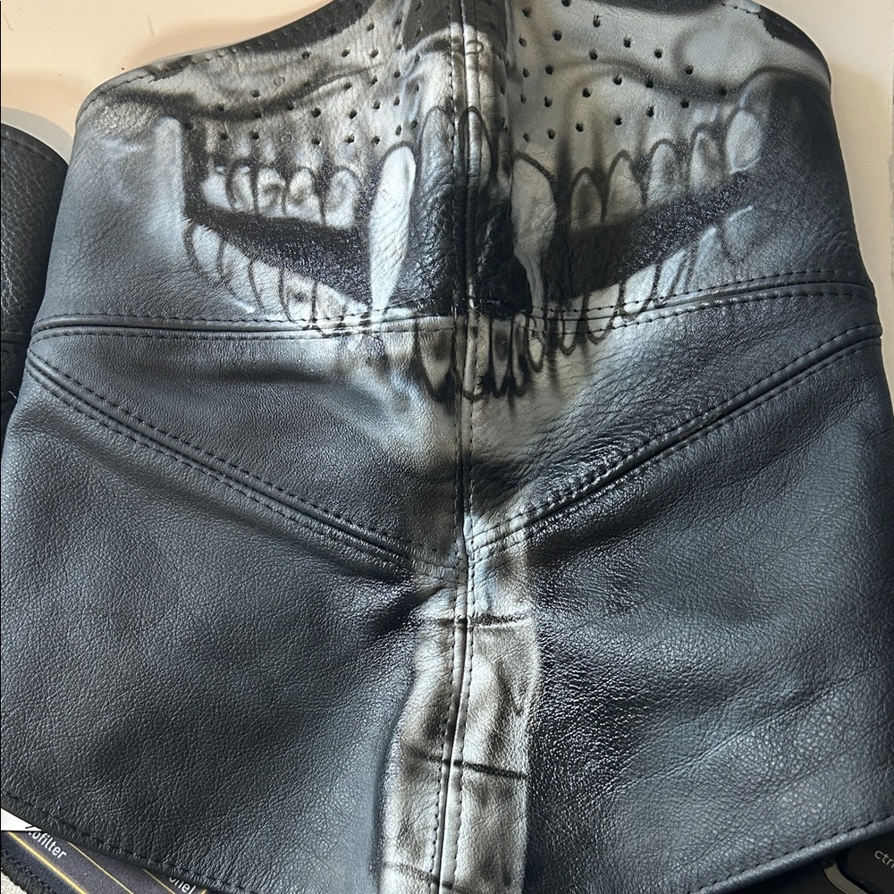 Chic Black Leather Mask